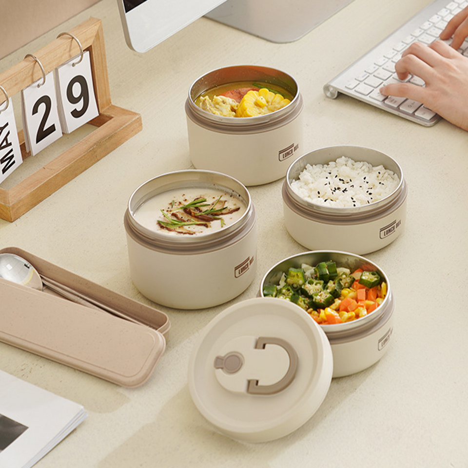 Enemble de 4 boites à lunch isothermes avec sac