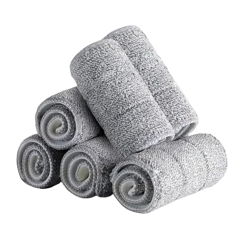 Balai Essoreur Automatique 2 en 1 avec Seau Compact avec 7 Tampons Remplaçables