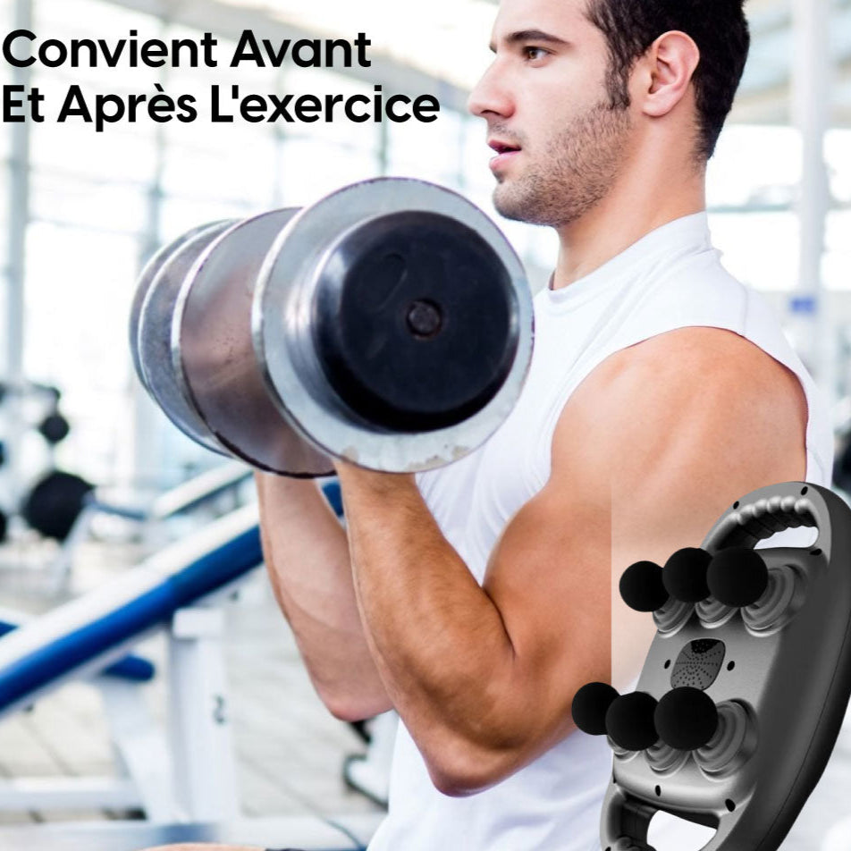 Pistolet De Massage Par Vibration à 6 Têtes : Pour Une Détente Sur-mesure