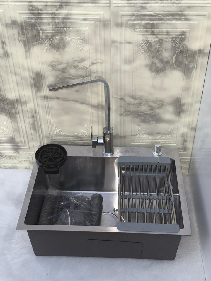 pack  3 en 1 évier 60/45 + mitigeur + lavegoblet